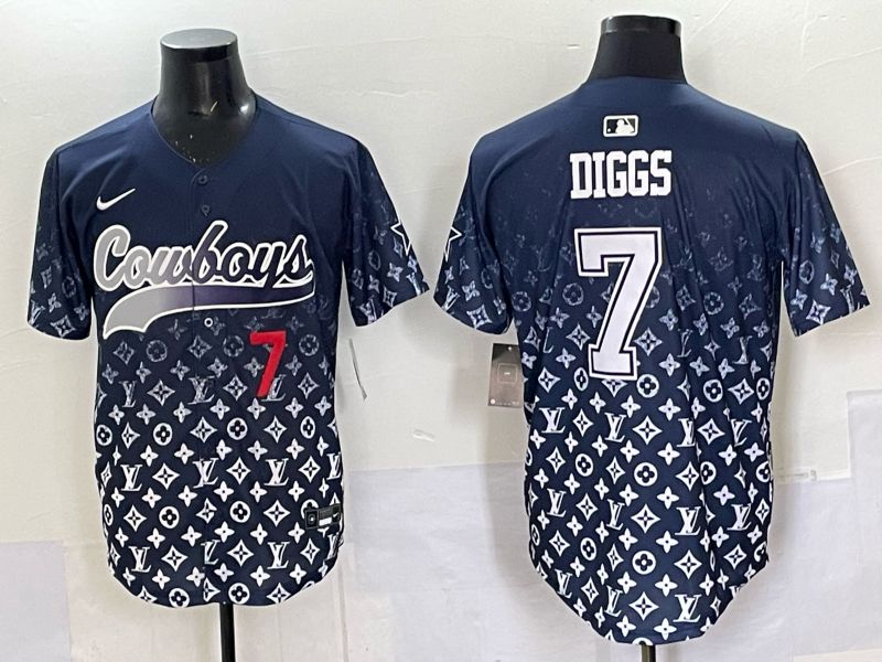Men 2025 Dallas Cowboys #7 Diggs Drak blue Nike Limited NFL Jersey style 032->dallas cowboys->NFL Jersey